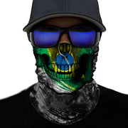 Skull Digital Print Sports Variety Magic Turban Riding Hood Face Mask Bib