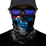 Skull Digital Print Sports Variety Magic Turban Riding Hood Face Mask Bib