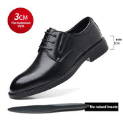 Black Elevator Shoes Men Dress Shoes 3/6/8 CM