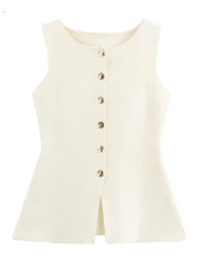 Fashion Knitted Sweater Waistcoat For Women