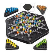 Play Triggle Rubber Band Game Chain Triangle Chess Game