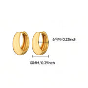 Retro style Chunky Gold Hoop Earrings for Women