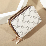 Chic Vintage Double Zipper Card Holder Wallet for Women