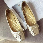 Fashion Ballet Flats Gold Soft Ladies Shoes