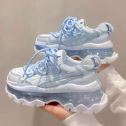 Women Breathable Beige Ladies Sports Running Shoes