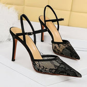 Woman Pumps Metal Pointed Toe High Heels 9cm