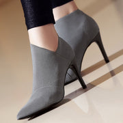Young Ladies Booties High 8.5cm Heel Cloth Boots