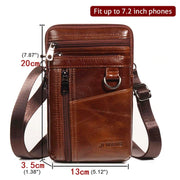 Natural Skin Hip Bum Fanny Belt Pack Men Leather Pouch