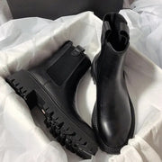 Flat Shoes Martin Boots Woman Boots Solid Lace Up Casual Shoes