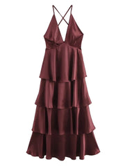 Curve Dresses Deep V Tube Top Waist Dress