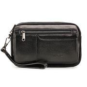 Genuine Leather Male Office Hand Bag Mobile Phone Pouch