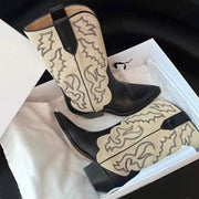 Women Retro Style Cowboy Boots