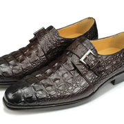 Classic Genuine Leather Shoes Crocodile Pattern Brogues Shoes