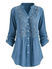 Casual Stand Collar Long Sleeve Shirt