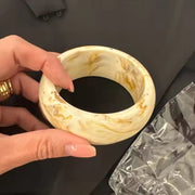 3 Pieces Set Vintage Beige Resin Bangles