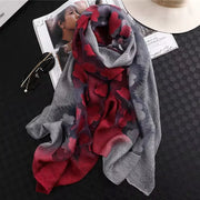 Lady Shawls And Wraps Hollowed Flowers Scarves