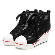 Fashion Black White Pink Stealth Increase High-top Sneakers