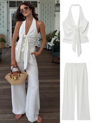 White Baggy Outfit Sets For Women