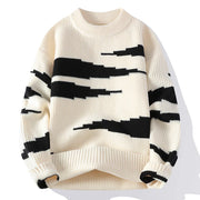 Computer Knitted Unisex Round Neck Pullover Knit Sweater
