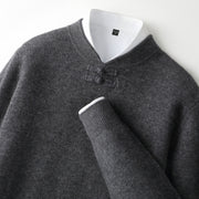 Disk Buckle Clothing Warm Leisure Men Wool Sweater