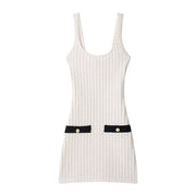 Knitted Short Dresses For Women Bodycon Mini Dress