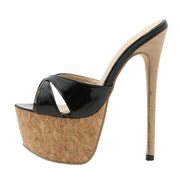 Summer Extreme Peep Toe Platform High Heels Slippers