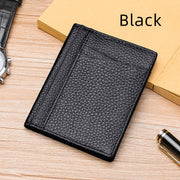 Genuine Leather Mini Credit Card Holder Wallets