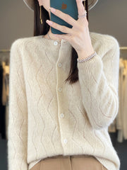 Knitwear O-neck Hollow Out Sweater