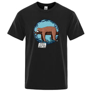 Lazy Sloth Print T-Shirt Funny Tee