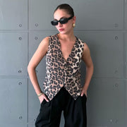 Leopard Print Vests For Women