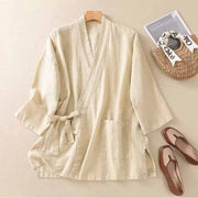 Linen Hanfu Shirts Long Sleeve