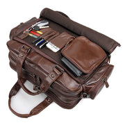 Men Leather Handbag Business Casual Laptop Shoulder Bags