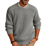 Men Solid Mock Neck Loose knitwear Sweaters