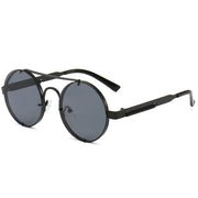 Metal Round Steampunk Rimless Sunglasses