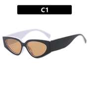 Punk Cat Eye Sunglasses for Women Square Frame Plastic