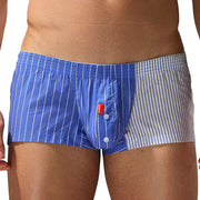 Pure Cotton Stripes Contrasting Color Men Underwear