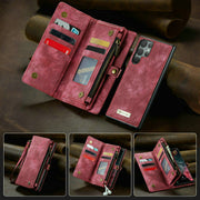 Case For Samsung Leather Zipper Phone Wallet For Galaxy