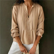 Striped Ruffled Flared Sleeves Shirts