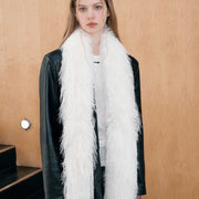 Fluffy Thick Scarf Women Plush Long Strip Scarf