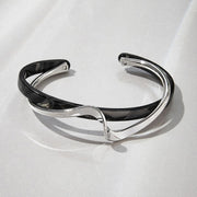 White Acrylic Bracelets Board Bend Metal Bangles