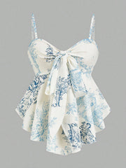 Women Elegant Bow Neck Cami Top