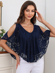 Women Lace Off-shoulder T-shirt
