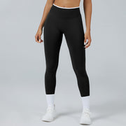 Women Seamless Sports Leggings White Edge Waist Tight