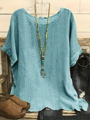 Women Short Sleeve Fit Basic Top