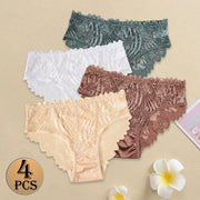 Elegant Women Underwear Satin Panties 4 Piece Pack