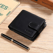 Men Bifold RFID Blocking Wallet Horizontal Large Capacity Multi-card Slot Card Holder Coin Purse Driver's License Wallet