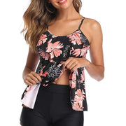 New ruffled sling split swimsuit conservative belly cover bikini