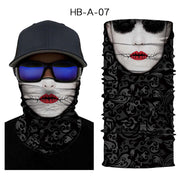 Motorcycle Lycra Ice Silk 3D Clown Digital Print Sports Variety Magic Turban Riding Hood Face Mask Shawl