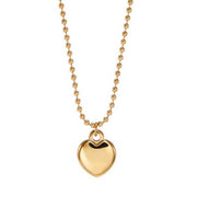 Stainless steel light necklace summer new heart-shaped clavicle chain