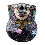 Seamless face mask collar absorbing sweat and sunscreen